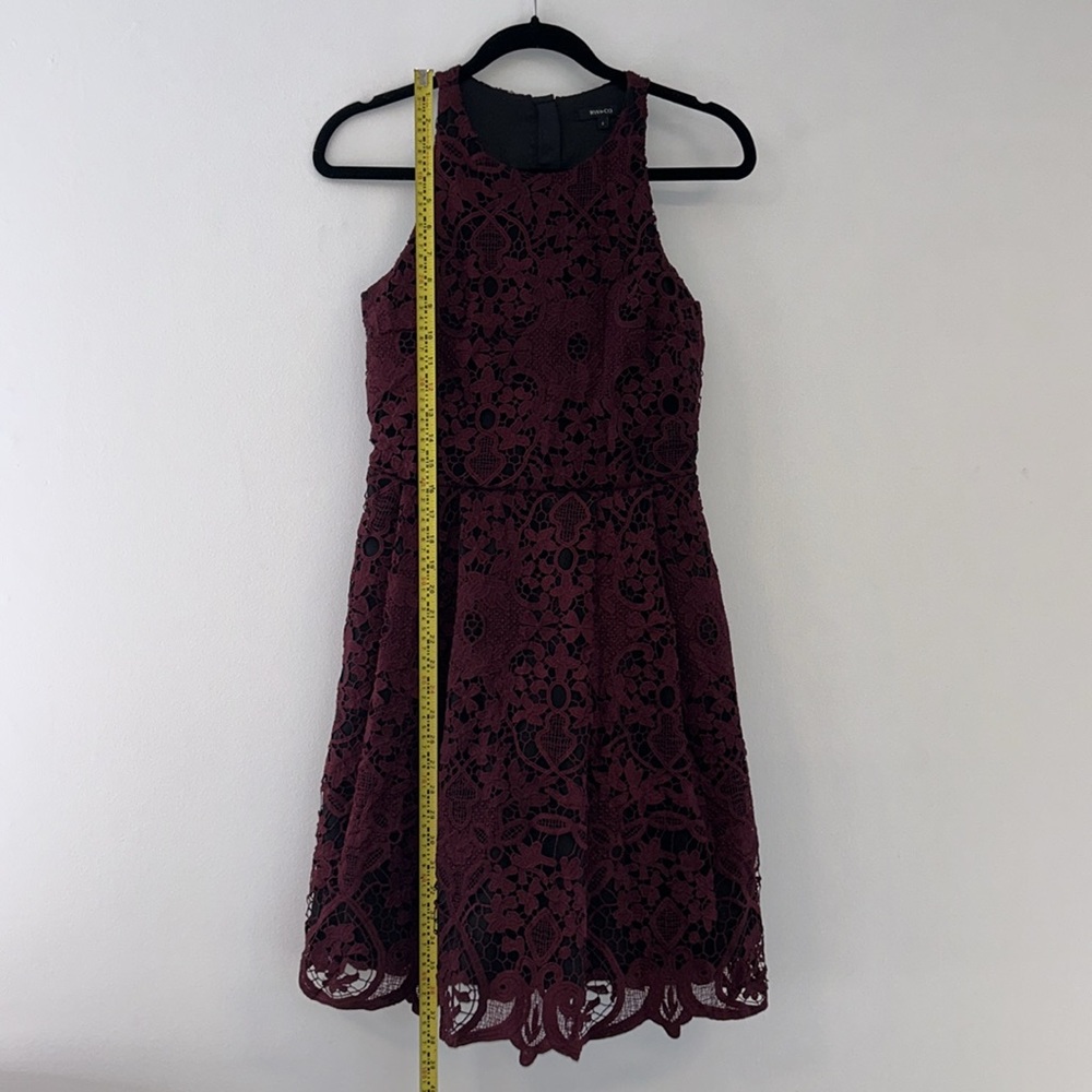 NEW RW&Co. Stunning Lace maroon/black dress - Picture 6 of 11